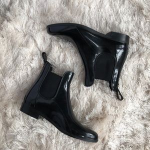 Sam Edelman Black Rubber Rain Boots